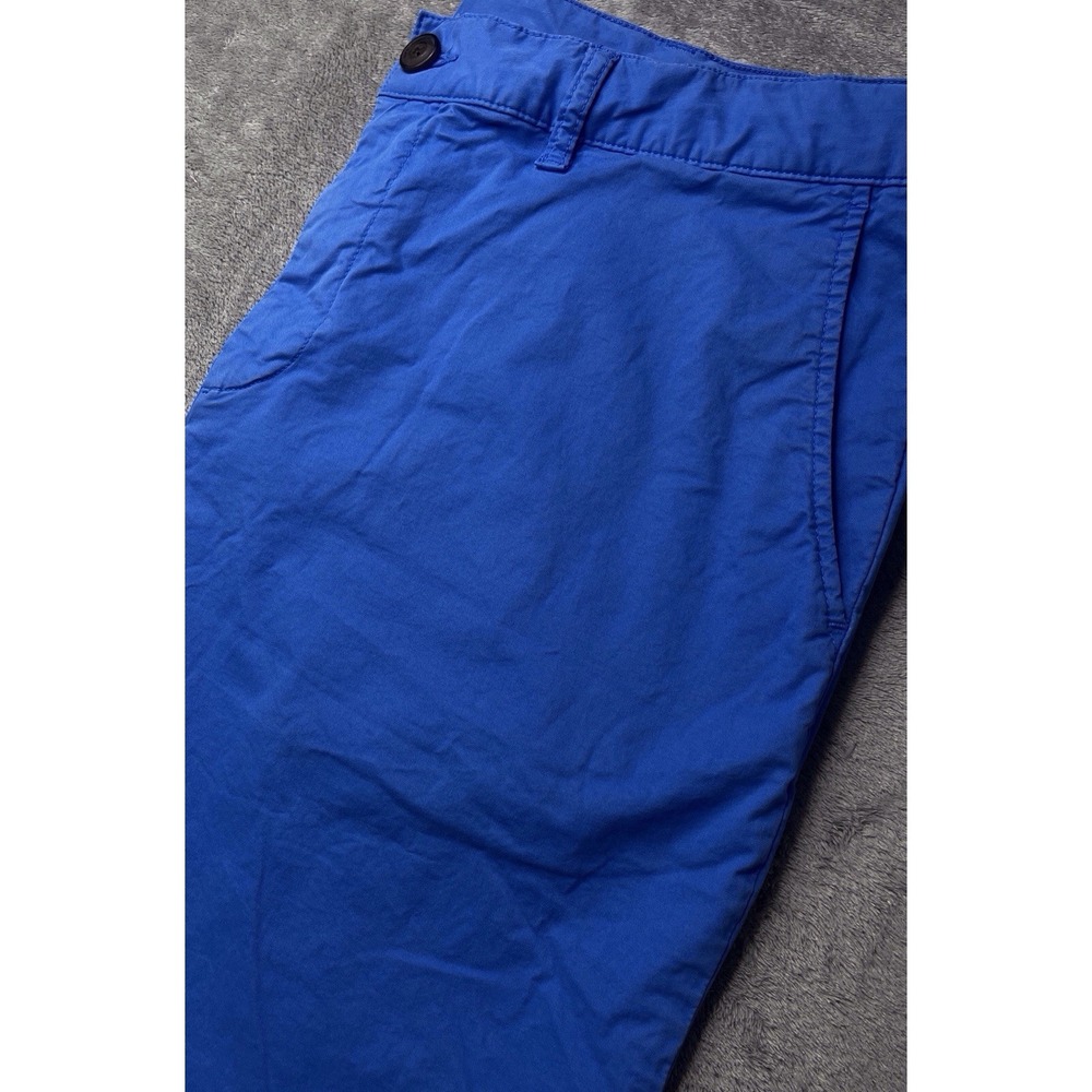 Boden Mens Chino Shorts Blue Cotton Blend 9 Inch Inseam Size 38 M0308‎
